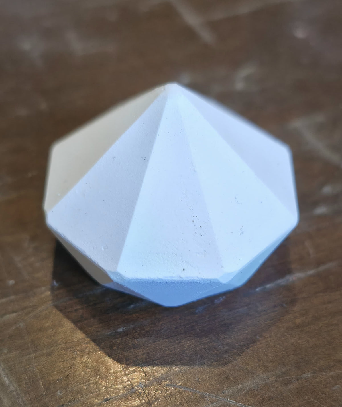 Plaster gem piece up close