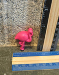 Pink flamingo shaped handmade crayon